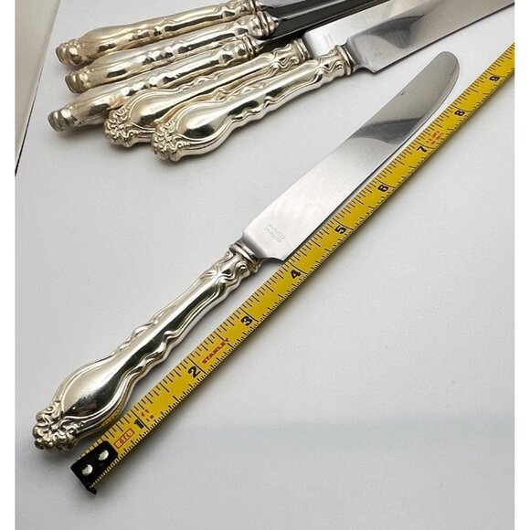 Insico Stainless Dinner Knives With Ornate Handles Set of 6 Chalon Chatsworth - Picture 5 of 10